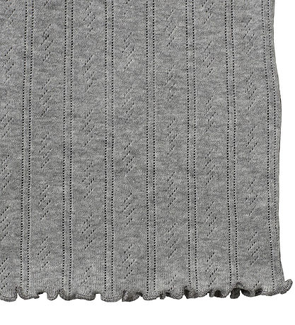 Sofie Schnoor Top - Noos - FaunaSK - Gråmeleret m. Hulmønster