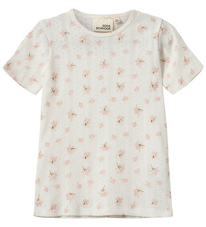 Sofie schnoor T-shirt - PiperKB - Off White/Light Pink