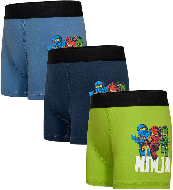 LEGO ® Ninjago Boxershorts - 3-pak - Blå/Grøn