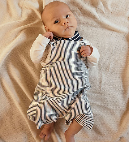 Name it Smækbukser - NbmFar - Cloud Dancer/Navy Blazer