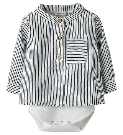 Name It Hemdromper l/s - NbmVader - Cloud Danser/Navy Blazer