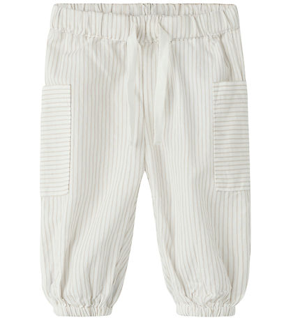 Name It Bukser - NbmFar - Cloud Dancer/Chateau Grey