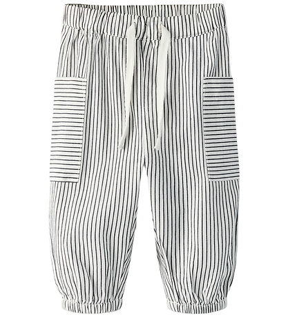 Name It Bukser - NbmFar - Cloud Dancer/Navy Blazer