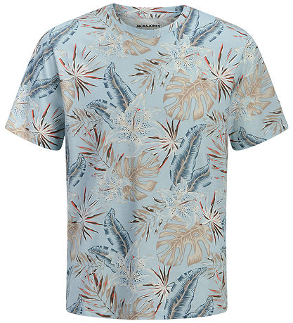 Jack & Jones T-shirt - JjhOnolulu - AOP - Celestial Blue