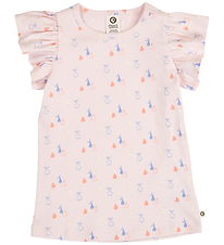 Müsli T-shirt - Rib - Picnic Frill - Primrose/Shell Blue/Tofu