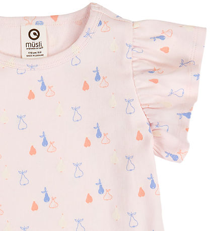 Müsli T-shirt - Rib - Picnic Frill - Primrose/Shell Blue/Tofu