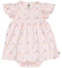 Müsli Kjolebody k/æ - Rib - Picnic Frill - Primrose/Shell Blue/T