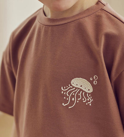 Müsli T-shirt - Sea Printed - Pecan