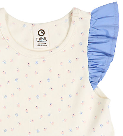 Müsli Kjole - Spring Frill Bubble - Tofu/Nectar/Shell Blue