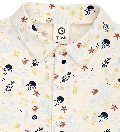Müsli Skjorte - Sea - Tofu/Hemp/Navy