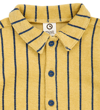 Müsli Skjorte k/æ - Frotté - Hemp/Navy