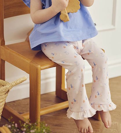 Müsli Bukser - Rib - Picnic Flared - Primrose/Shell Blue/Tofu