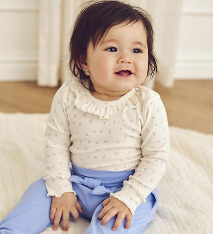 Müsli Body l/æ - Rib - Spring Frill - Tofu/Nectar/Shell Blue