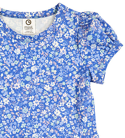 Müsli Kjole - Primrose Puff - Azure Blue/Nectar/Tofu