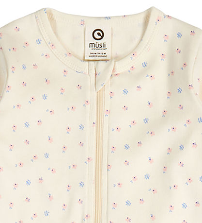 Müsli Nightsuit - Spring Zip - Tofu/Nectar/Shell Blue