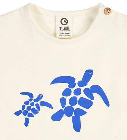 Müsli T-shirt - Turtle Print - Tofu