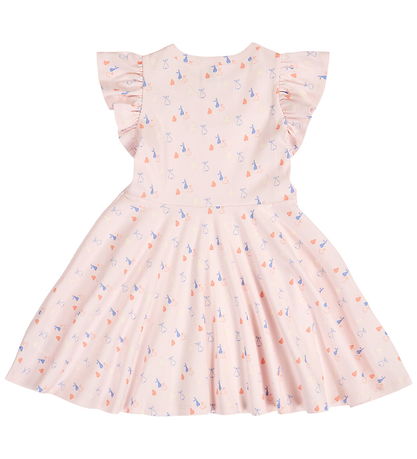 Müsli Kjole - Rib - Picnic Frill Swing - Primrose/Shell Blue/Tof