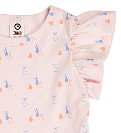 Müsli Kjole - Rib - Picnic Frill Swing - Primrose/Shell Blue/Tof