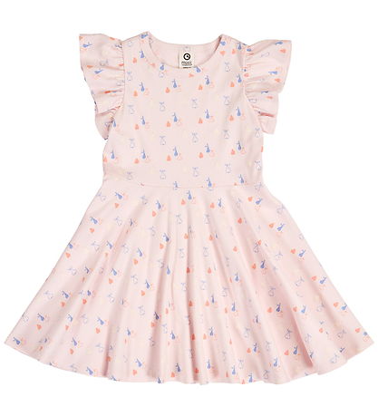 Müsli Kjole - Rib - Picnic Frill Swing - Primrose/Shell Blue/Tof