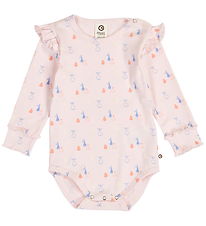 Müsli Body l/æ - Rib - Picnic Frill - Primrose/Shell Blue/Tofu