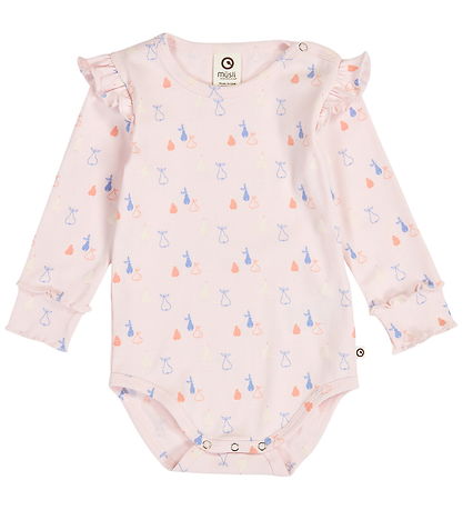 Müsli Body l/æ - Rib - Picnic Frill - Primrose/Shell Blue/Tofu