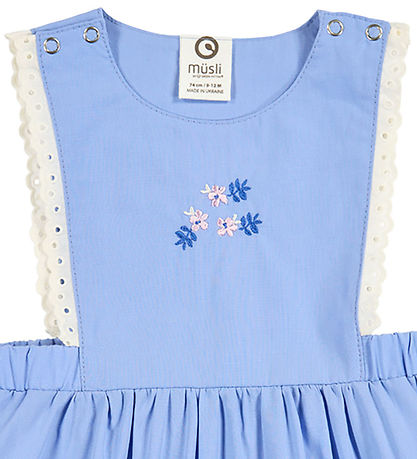Müsli Kjole - Spring Pinafore - Shell Blue