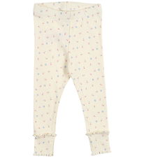 Müsli Leggings - Rib - Spring Deco - Tofu/Nectar/Shell Blue