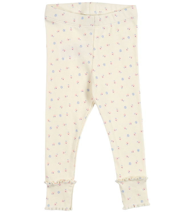Müsli Leggings - Rib - Spring Deco - Tofu/Nectar/Shell Blue