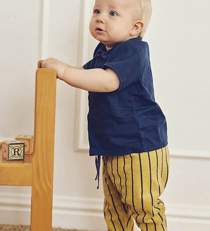 Müsli Bukser - Frotté - Hemp/Navy