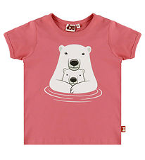 DYR-Cph T-shirt - Animalhide - Soft Cherry Polar bear mother