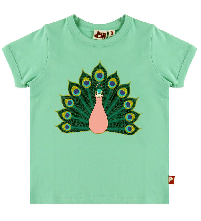 DYR-Cph T-shirt - Dyrhide - Faded Mint Påfugl