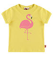 DYR-Cph T-shirt - Dyrhide - Faded Yellow Flamingo