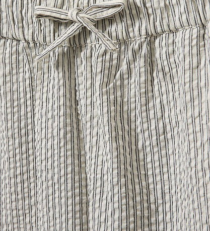Sofie Schnoor Bukser - AbigaleSY - Antique White/Sortstribet