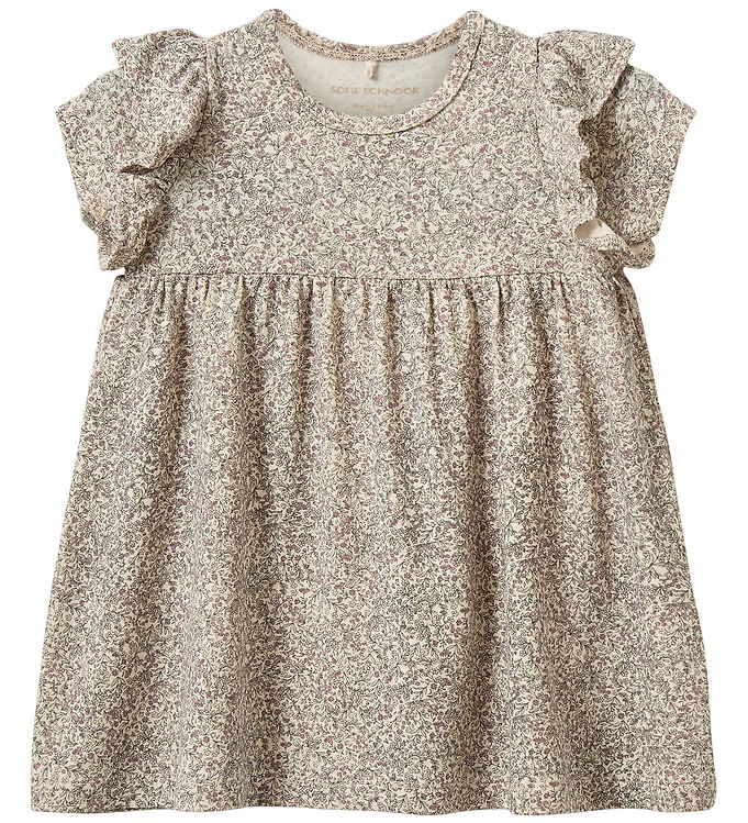 Sofie Schnoor Kjole - SynneKB - Beige/Rosa m. Blomster billede