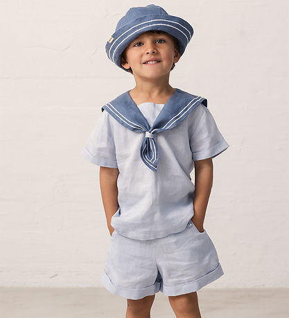 MarMar Shorts - Hør - Pinon - Blue Mist