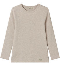 MarMar Bluse - Rib - Bomuld/Modal - Light Beige Melange