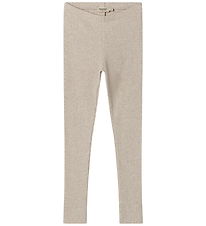 MarMar Leggings - Rib - Bomuld/Modal - Light Beige Melange