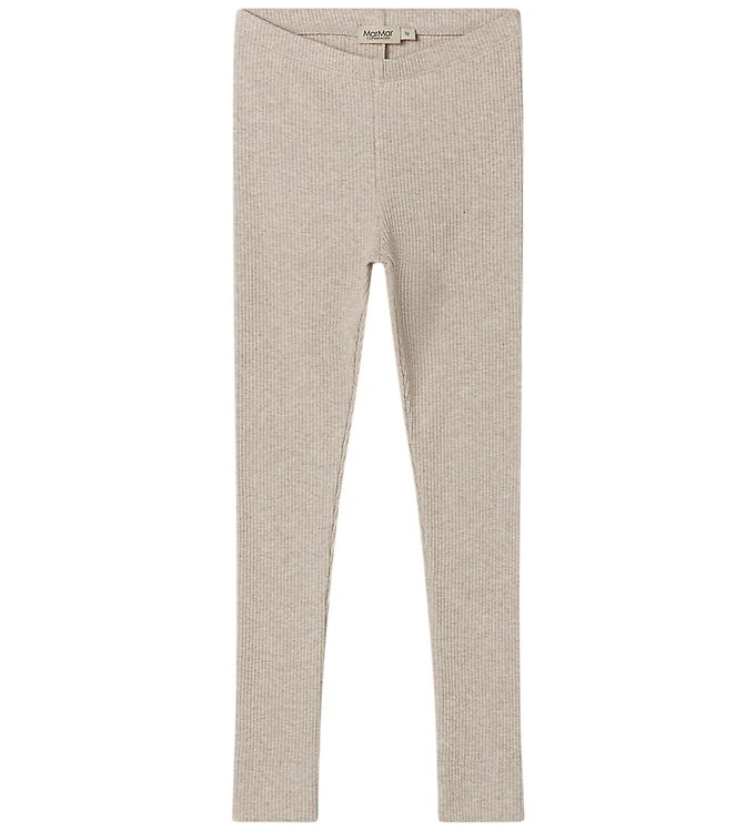 MarMar Leggings - Rib - Bomuld/Modal - Light Beige Melange