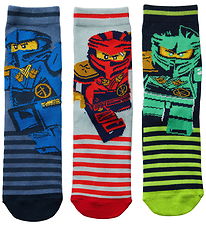 LEGO® Wear Ninjago Strømper - 3-pak - Blå/Grøn