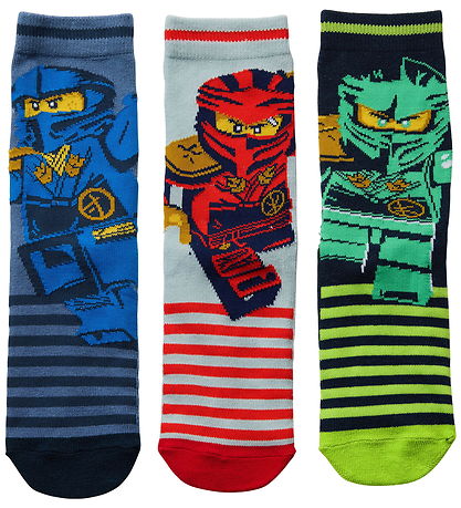 LEGO® Wear Ninjago Strømper - 3-pak - Blå/Grøn