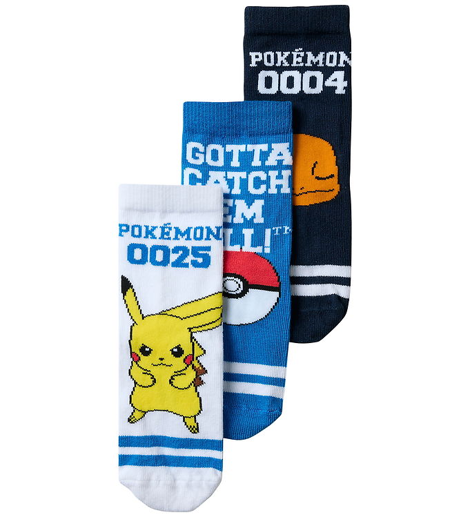 Name It Strømper - Pokémon - 3-pak - NmmMaske - Navy Blazer
