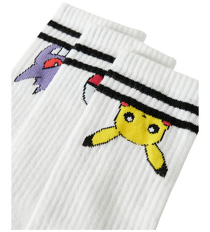 Name It Strømper - Pokémon - 3-pak  - NkmMorten - Bright White