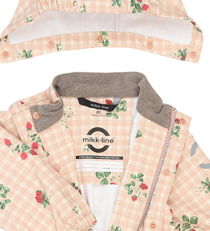 Mikk-Line Regndragt - PU - Strawberry AOP