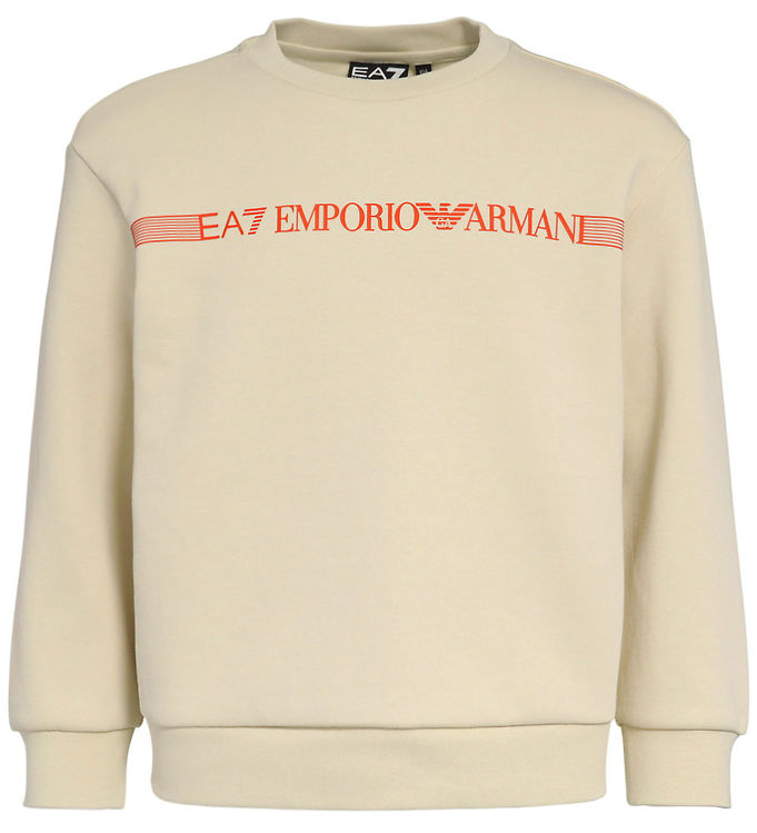 EA7 Sweatshirt - Fog m. Rød