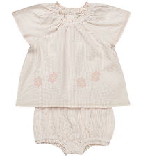 Copenhagen Colors Sommersæt - Bluse/Bloomers - Dusty Rose/Cream