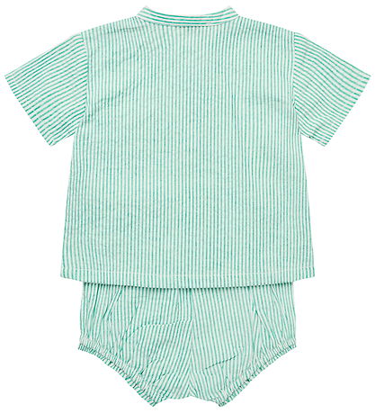 Copenhagen Colors Sommersæt - Skjorte/Bloomers - Sharp Green/Cre