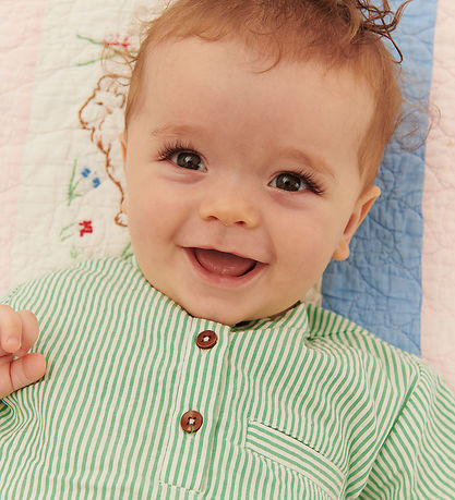 Copenhagen Colors Sommersæt - Skjorte/Bloomers - Sharp Green/Cre