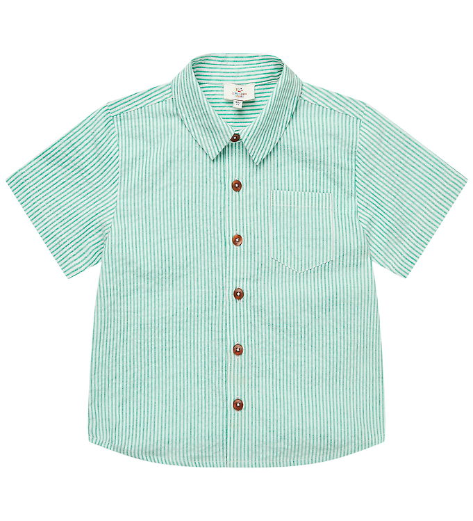 Bæk og Bøgle Bluse - Sharp Green w. Cream Stripe - Sharp Green w. Cream Stripe / 92