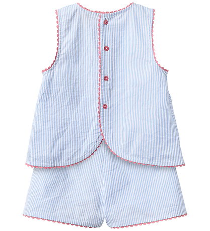 Copenhagen Colors Sommresæt - Top/Shorts - Sky Blue/Cream