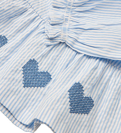 Copenhagen Colors Bluse - Sky Blue/Cream